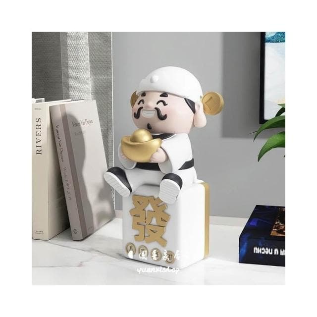 招財 財神爺擺件 招財貓 鑰匙收納 玄關收納 托盤收納 玄關擺件 禮物禮品 客廳擺飾 房間擺設 開業禮物