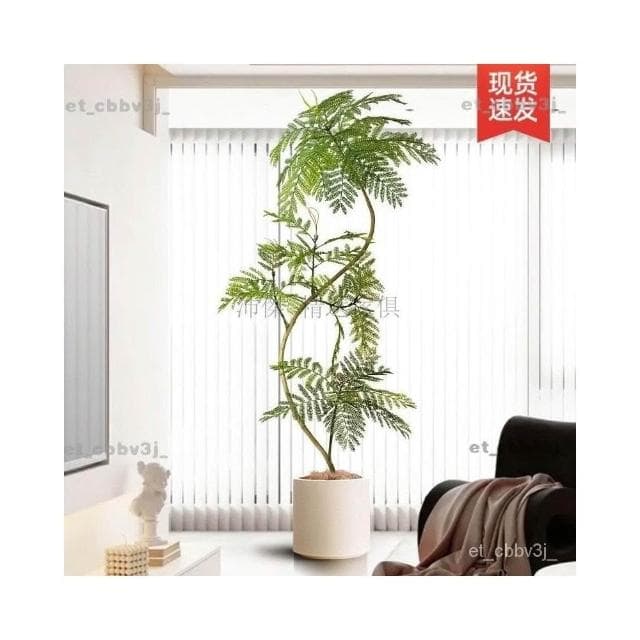 熱賣🌈藍花楹仿真綠植高端室內客廳門店網紅ins風裝飾大型落地盆栽仿生 盆栽 居傢裝飾 仿真植物 人造樹 假樹 假植物