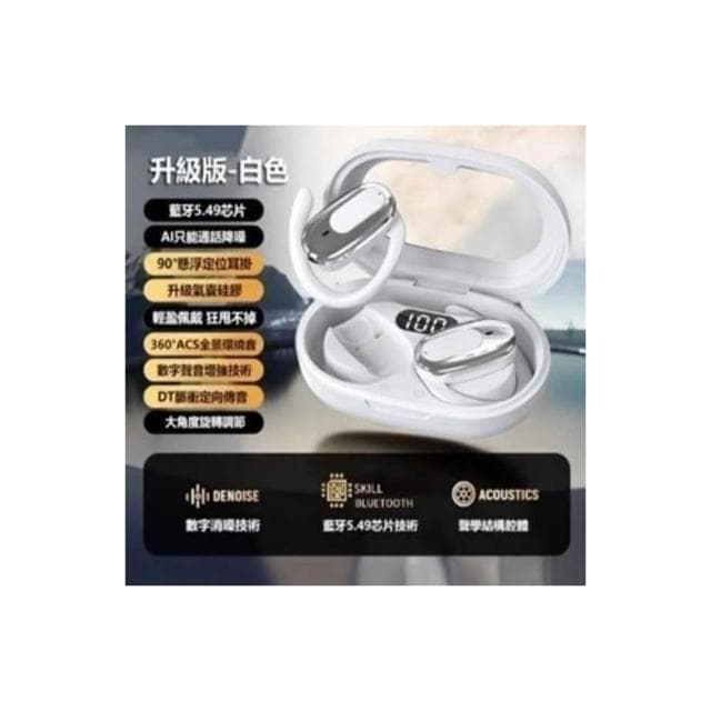 耳掛式藍芽耳機 可旋轉耳機 ows開放式 骨傳導耳機 長續航 雙耳藍牙耳機 不入耳 掛耳式 運動 無線耳機