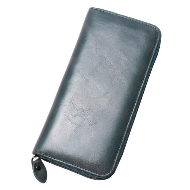 【巴黎精品】紐約精品 父親節禮物 現貨+預購 真牛皮長夾真皮錢包短夾卡夾手拿包-復古油蠟皮大容量男女包包4色a1js34