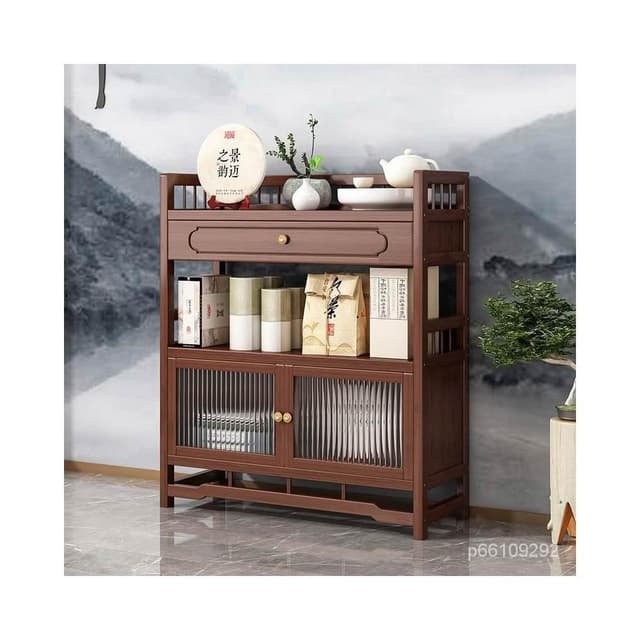 茶水櫃辦公室茶葉櫃子置物架客廳泡茶臺桌邊櫃茶室茶具收納儲物櫃