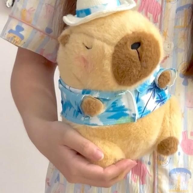 可愛卡皮巴拉水豚玩偶超大號公仔抱枕可愛毛絨玩具送男女生日禮物
