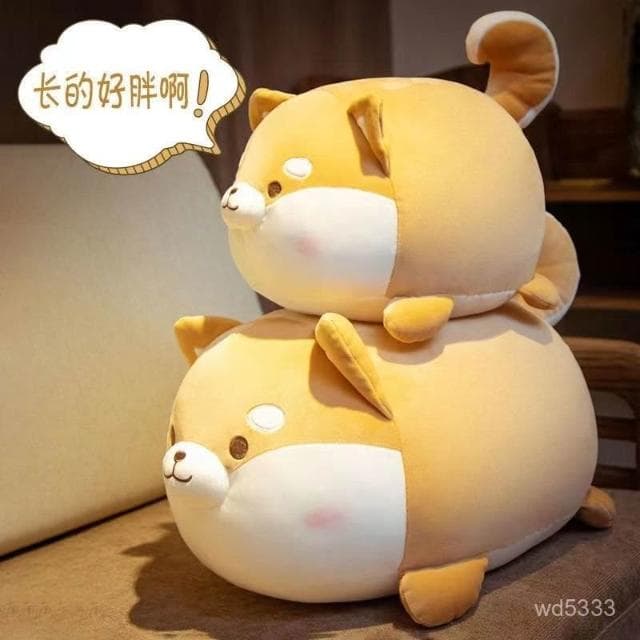 可愛柴犬抱枕超軟狗狗毛絨玩具睡覺床上柯基玩偶公仔男女生日禮物