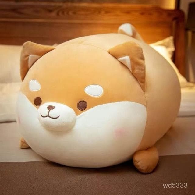 可愛柴犬抱枕超軟狗狗毛絨玩具睡覺床上柯基玩偶公仔男女生日禮物