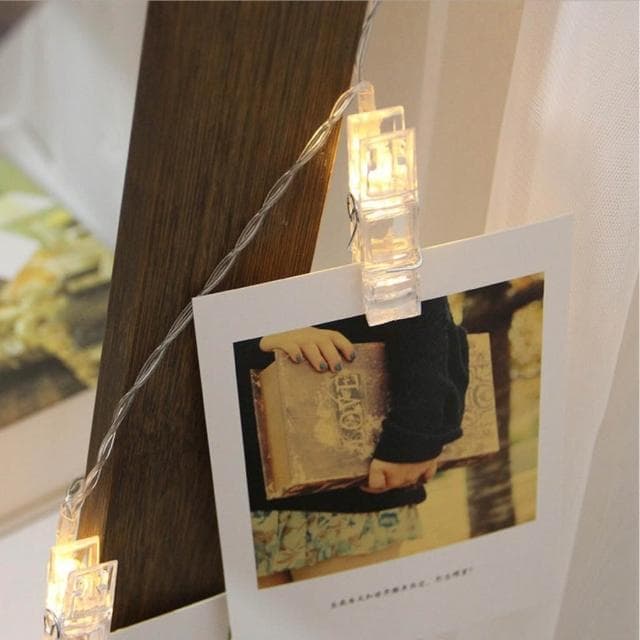 USB夾子燈｜【黑馬燈城】｜照片燈/星星燈串/LED/創意/裝飾燈/禮物燈/相片夾/氣氛燈/露營燈/景觀燈【A1826】