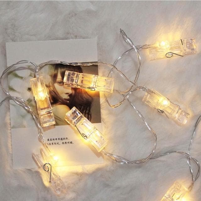 USB夾子燈｜【黑馬燈城】｜照片燈/星星燈串/LED/創意/裝飾燈/禮物燈/相片夾/氣氛燈/露營燈/景觀燈【A1826】