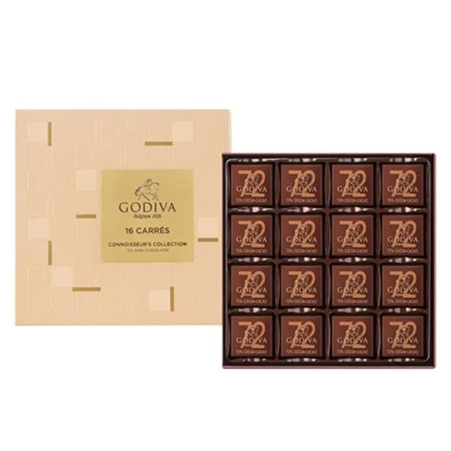 【GODIVA】片裝巧克力 16/24/36片 牛奶巧克力 50%黑巧克力 72%黑巧克力 禮盒