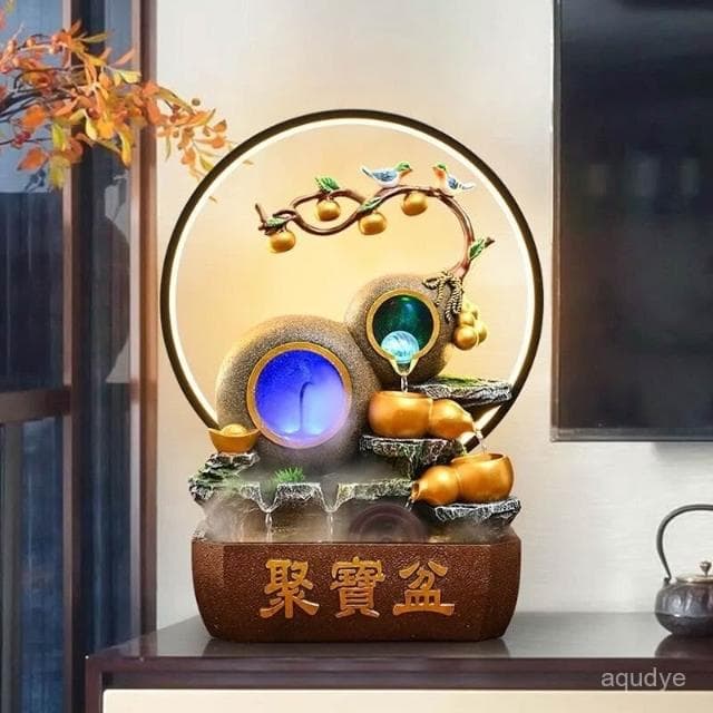 漫生活桃園出貨 葫蘆流水生財 循環水景聚寶盆 流水擺件 招財擺飾 開運 風水招財流水組 風水擺件 開幕送禮 入厝禮物