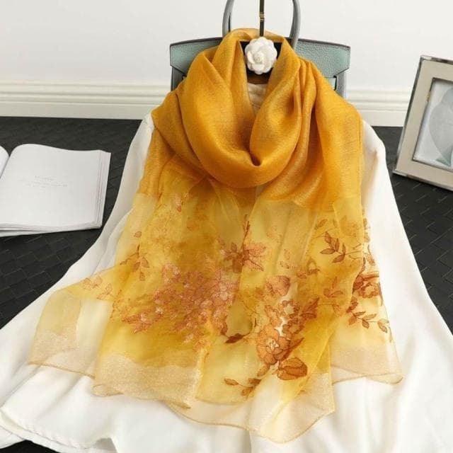 【巴黎精品】現貨+預購 絲質絲巾羊毛圍巾-海棠花刺繡絲滑捲邊女配件8色a1gt16