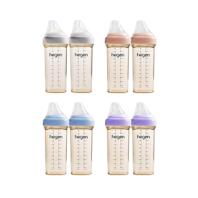 【hegen】金色奇蹟PPSU多功能方圓型寬口奶瓶 330ml 雙瓶組