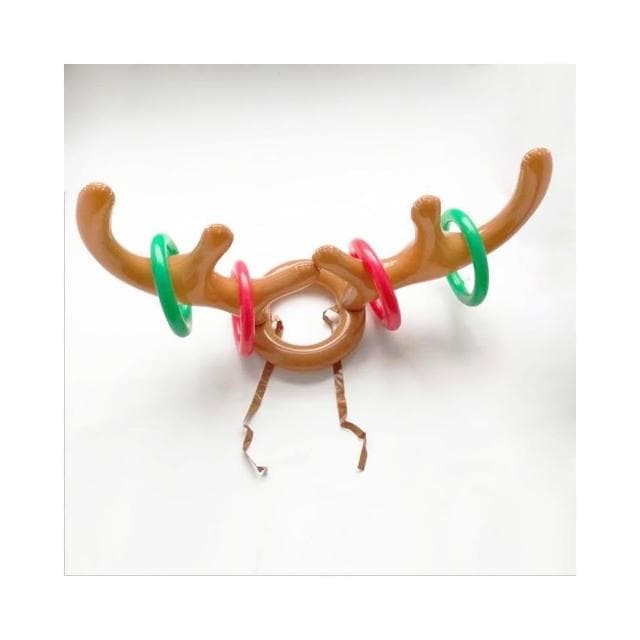 12H快速出貨 (氣球快易送)  新年 充氣麋鹿角 春節遊戲 充氣鹿角帽 兒童玩具 親子遊戲 桌遊 聖誕禮物  玩具