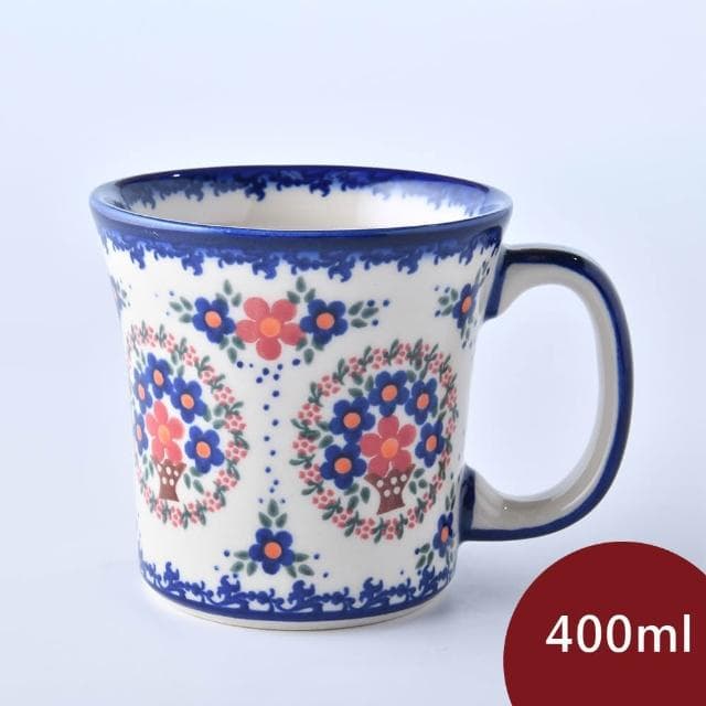 【波蘭陶】Vena野莓物語系列寬口馬克杯400ml波蘭手工製水杯茶杯馬克杯 入厝禮