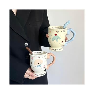 漫生活ins小象馬克杯高顔值杯子陶瓷情侶水杯女生生日禮物伴手禮品