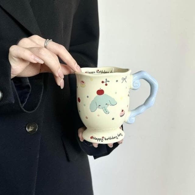漫生活ins小象馬克杯高顔值杯子陶瓷情侶水杯女生生日禮物伴手禮品