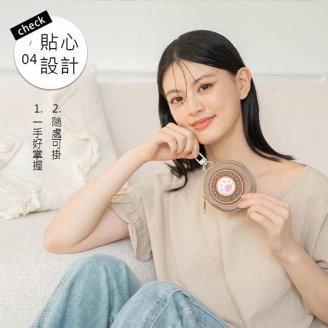 【KIRO 貓】小黑貓 輕防水 貓掌 毛巾繡 掛飾 零錢包(330017)