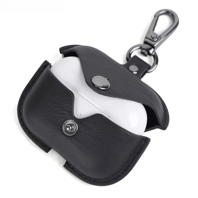 【MoonDy】耳機殼套 耳機防摔殼 耳機殼 蘋果耳機 蘋果周邊 真皮 airpods pro保護套 藍牙耳機殼 無線耳機套