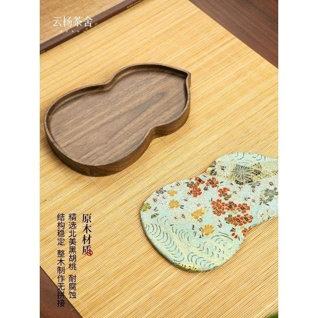 黑胡桃木福多多幹泡臺 實木小型茶臺葫蘆茶盤功夫茶具辦公室家用