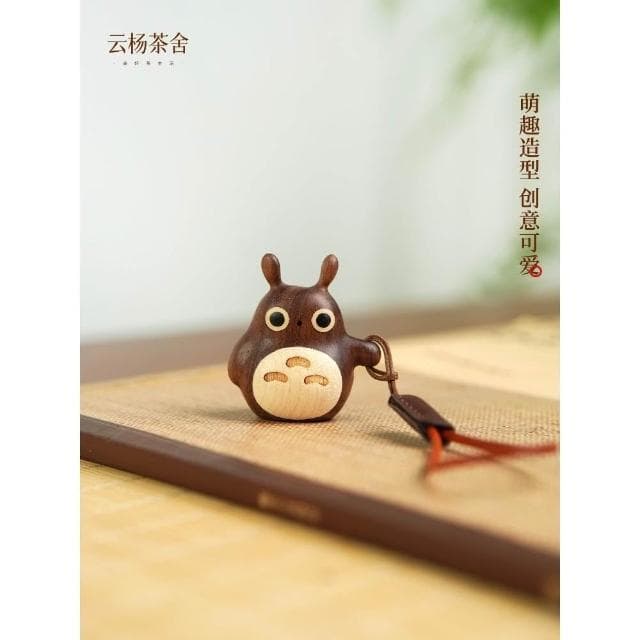 小龍貓掛件實木包包鑰匙扣可愛裝飾情侶送禮宮崎駿動漫飾品禮物
