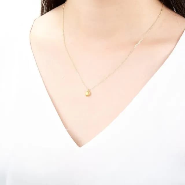【Angel & Me】愛心 種子 s925 純銀厚鍍 24k 純金 項鍊 生日禮物