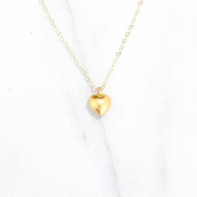 【Angel & Me】愛心 種子 s925 純銀厚鍍 24k 純金 項鍊 生日禮物