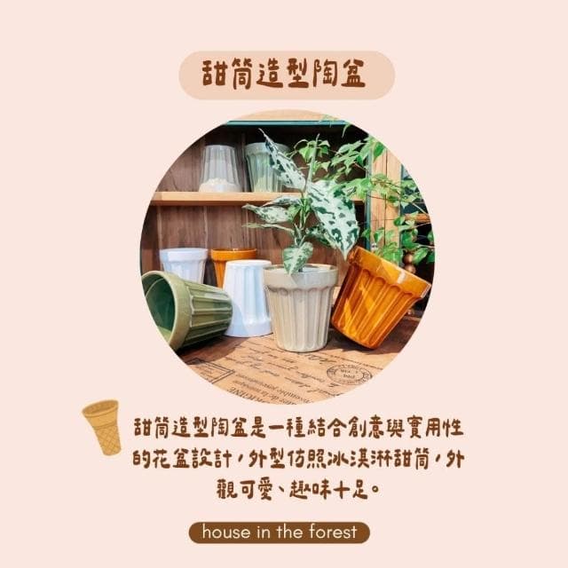 陶盆 甜筒造型陶盆 莫蘭迪色系 花盆 花器 陶盆 花架 花瓶 觀葉植物 多肉植物 植栽 植物