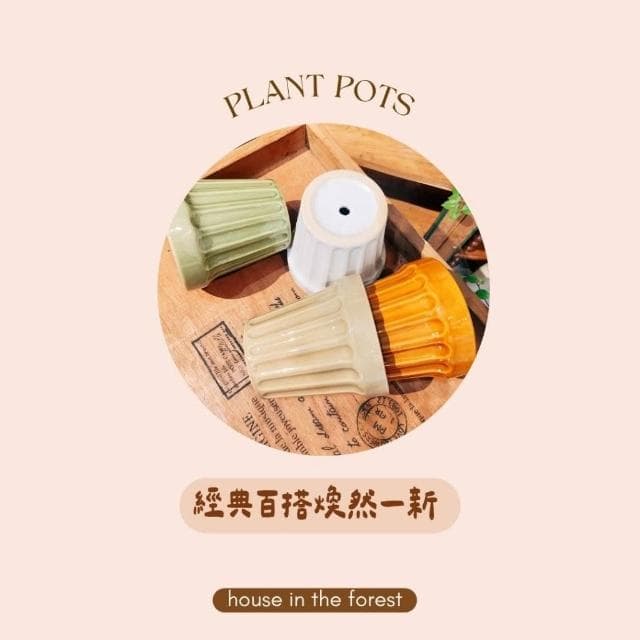 陶盆 甜筒造型陶盆 莫蘭迪色系 花盆 花器 陶盆 花架 花瓶 觀葉植物 多肉植物 植栽 植物