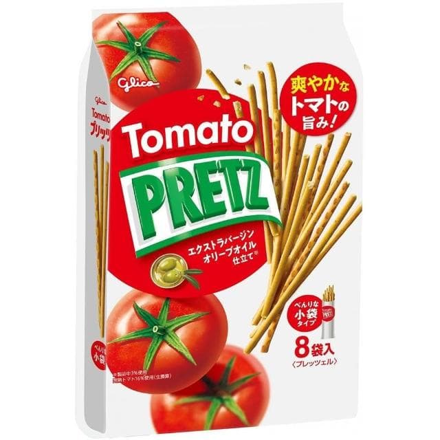 【Glico 格力高】日本 Glico 固力果 Pocky 巧克力棒 草莓棒 沙拉棒 番茄 8袋入