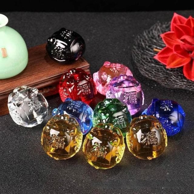 琉璃豬擺飾 招財進寶福豬 水晶金豬 小豬裝飾手工藝品 風水聚財 擺設小禮物 台灣出貨