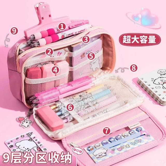 可愛小狗文具套裝大禮包禮盒男女孩生日禮物高顔值開學禮物