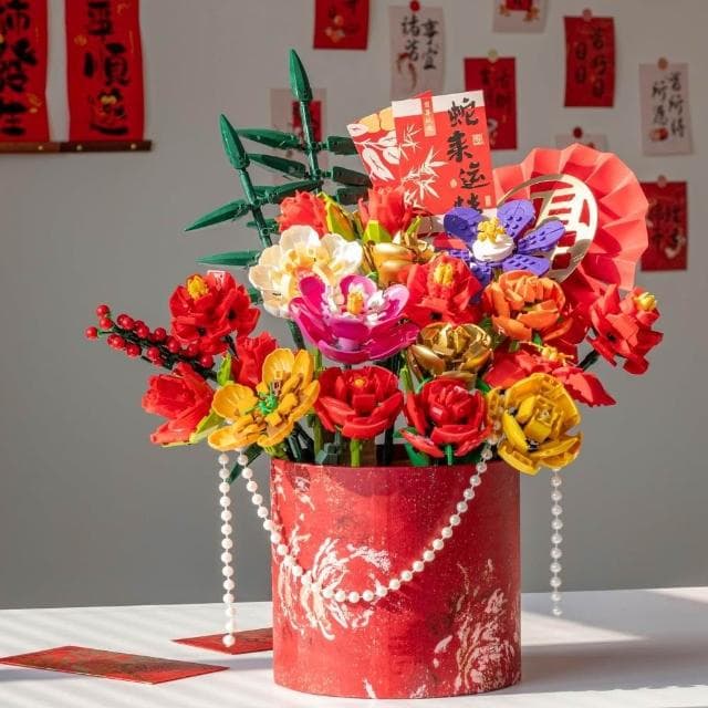 新款玫瑰積木永生花束禮物生日送朋友女孩子以花之名大學畢業