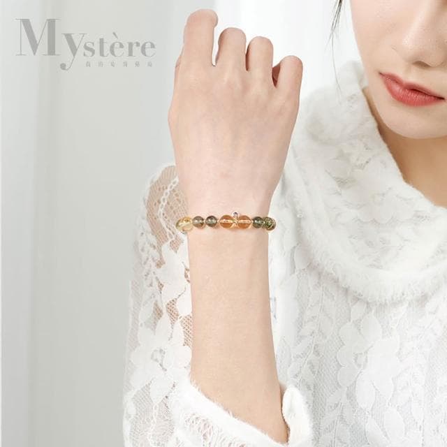 【my stere 我的時尚秘境】現貨-現貨-超強招正偏財旺人緣黃水晶手鍊(招財強運   旺人緣  晶透水晶)