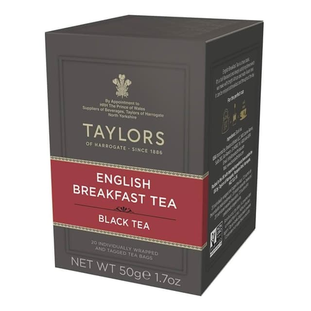 【Taylors 泰勒】英國泰勒茶 英式早安茶/早餐茶 獨立茶包2.5g*每盒20入 〈效期：2026/08/31〉