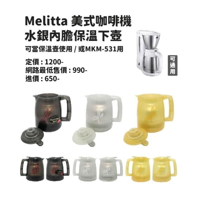 【Melitta】Melitta 美利塔 美式咖啡機 好用神機 美式咖啡 白/黑