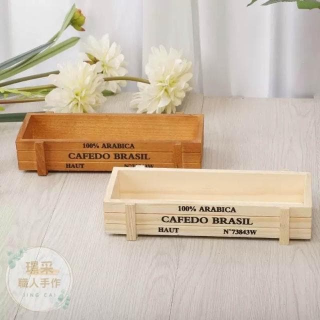 【璟采職人】長木盒 zakka 復古 木質 多肉 多肉花盆 長方形 做舊木盒 多肉植物組合 木制 花盆 木 盆栽 盒子