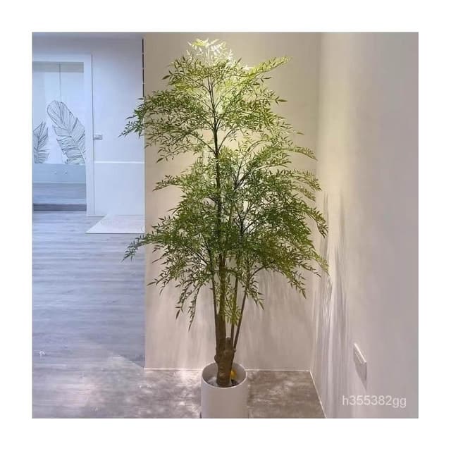熱銷 可開發票 北歐ins風仿真南天竹植物盆栽仿真綠植大型室內客廳綠植落地裝飾
