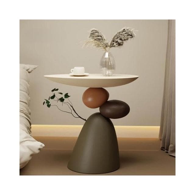 新款下殺🔥 奶油風邊几 沙發邊几 客廳茶几 擺件裝飾品 高級感喬遷新居禮物 石來運轉邊几 落地角几