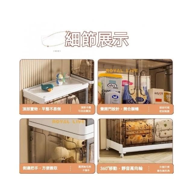 免安裝🔥嬰兒衣櫃超大衣櫥寶寶衣櫃兒童衣服收納櫃塑料傢用嬰兒儲物櫃多層簡易小衣櫥折疊收納箱衣物收納箱兒童衣櫥