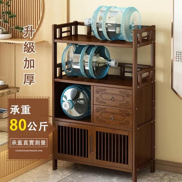 台灣現貨 桌麵小博古架 茶杯架 茶壺展示架 實木 多寶閣茶架 茶具擺件收納置物架  中式 客廳 多功能茶葉架
