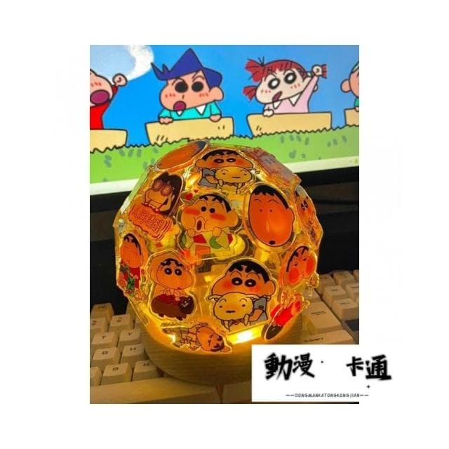 蠟筆小新夜燈蠟筆小新畢業禮物手作小夜燈小新水晶球生日禮物送閨蜜女生禮物男生禮物