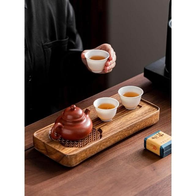 高端茶盤家用實木茶託盤茶具2024新款辦公室用幹泡茶臺茶海胡桃木