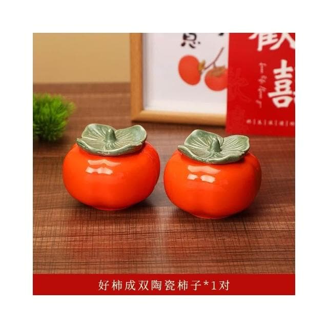 喬遷之喜新居佈置裝飾用品柿子柿柿如意擺件事事客廳搬家入宅禮物