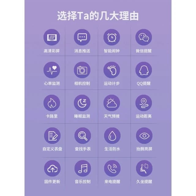 適用於小米9pro智能手環運動計步女款初高中學生高級手錶2025新款