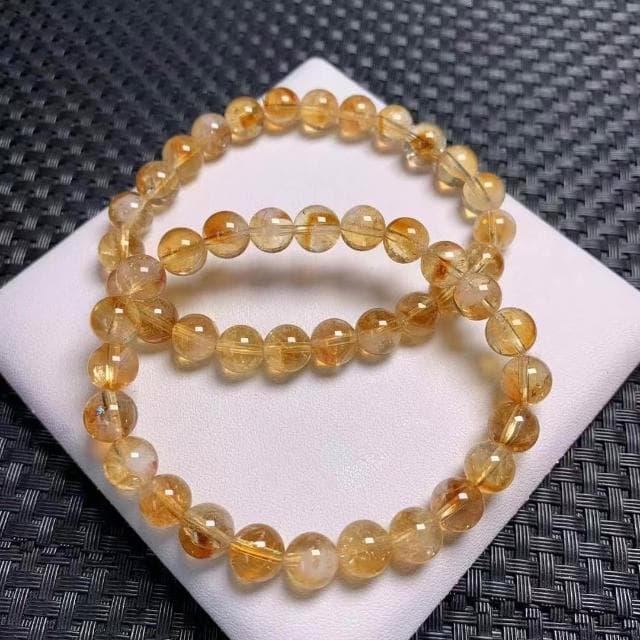 🎗飾間首飾鋪 黃水晶手鍊手飾黃招財黃手串單圈手串飾品