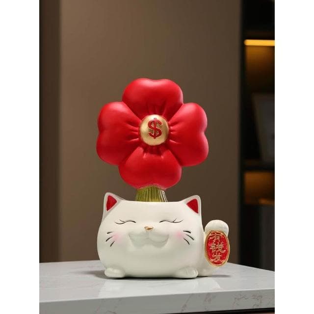 有錢花招財貓擺件辦公室桌面裝飾可愛喬遷新居禮物男女生生日禮品