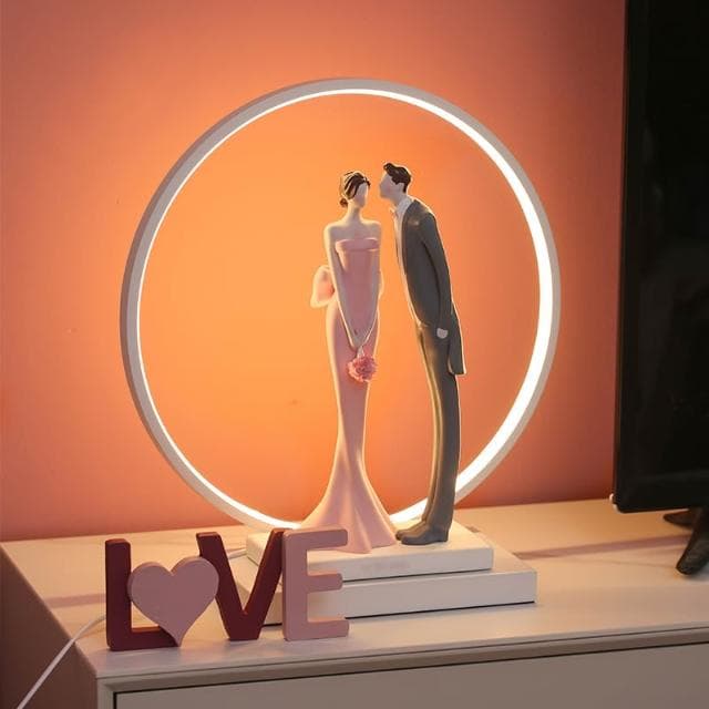 結婚小夜燈裝飾品擺件禮品送新人閨蜜實用颱燈訂婚新婚禮物情人節 婚禮用品 創意禮品 裝飾禮品 