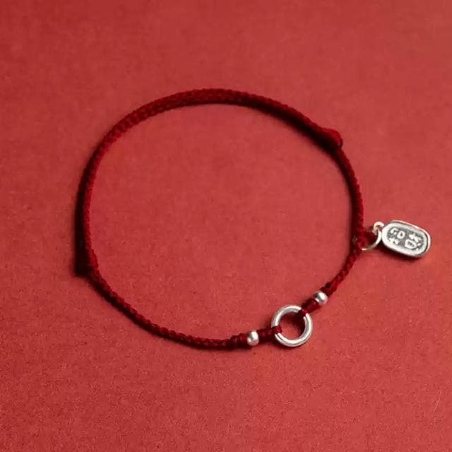 【米蘭精品】現貨+預購 純銀手鍊串珠手繩-轉運除穢淨化招財開運本命年純銀紅繩男2色74lh43