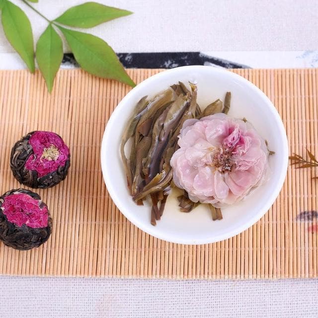 HanNaMiChan【店長推薦伴手禮】批髮雲南普洱茶葉2024年龍珠花茶生茶散茶喬木沱茶花茶禮盒裝18顆