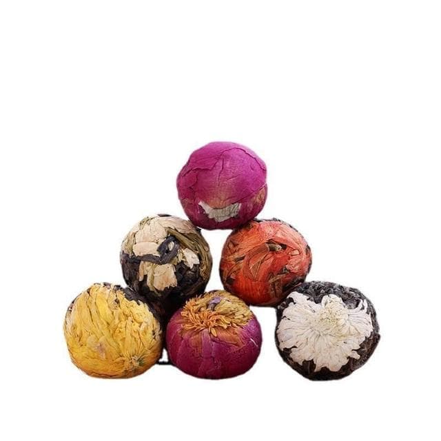 HanNaMiChan【店長推薦伴手禮】批髮雲南普洱茶葉2024年龍珠花茶生茶散茶喬木沱茶花茶禮盒裝18顆