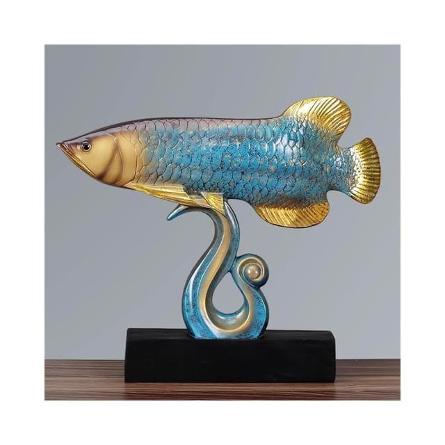招財金龍魚裝飾擺件喬遷開業結婚禮物 客廳電視櫃酒櫃家居裝飾品