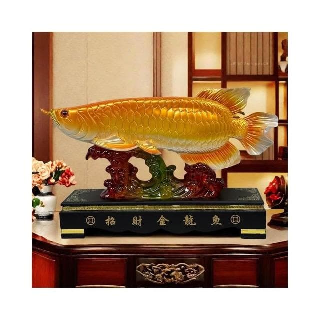 招財金龍魚擺件禮品家居喬遷客廳玄關酒櫃裝飾品公司店鋪開業擺設